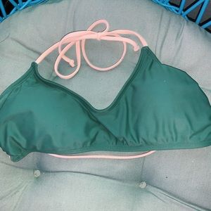 Green bathing suit top